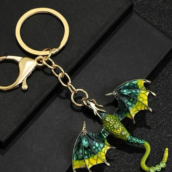 NWT Dragon Jeweled Keychain - Picture 1 of 11